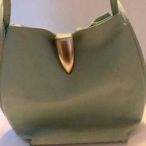 Denau Mint Green Leather Bag